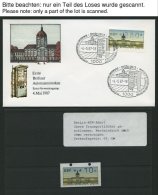 AUTOMATENMARKEN A BRIEF, 4.5.1987, 19 Verschiedene FDC`s Sowie Eine Postfrische 10 Pf.-Marke Mit Abart Obere Transportl& - Autres & Non Classés