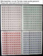 BERLIN 242-49 **, 1964/5, Bauten Im Bogensatz (100), 1x Gefaltet, Pracht, Mi. 3250.- - Used Stamps