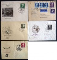 BERLIN 95-98,100 BRIEF, 1952, 10, 15, 20, 25 Und 40 Pf. Männer Der Geschichte Auf 5 FDC`s, Pracht/feinst - Used Stamps