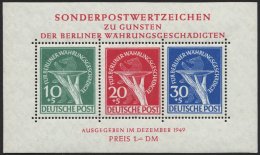 BERLIN Bl. 1 **, 1949, Block Währungsgeschädigte, Pracht, Mi. 950.- - Gebraucht