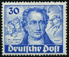 BERLIN 63I **, 1949, 30 Pf. Goethe Mit Abart Farbpunkt Links Neben J Von J.W. V. Goethe, Pracht, Mi. 120.- - Used Stamps