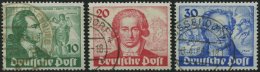 BERLIN 61-63 O, 1949, Goethe, Prachtsatz, Mi. 180.- - Used Stamps