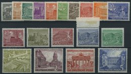 BERLIN 42-60 **, 1949, Bauten, Prachtsatz, Mi. 750.- - Used Stamps