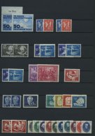 LOTS **, Reichhaltige Dublettenpartie DDR Von 1949 - 1956 Mit Einigen Guten Werten, Sätzen Und Blocks, Erhaltung Fe - Sammlungen