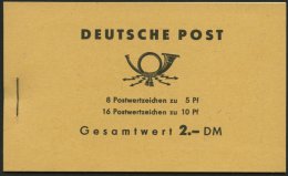ZUSAMMENDRUCKE MH 4a2 **, 1962, Markenheftchen Ulbricht, Ohne Bogenzählnummer, Rechts Nicht Durchgezähnt, Prac - Se-Tenant