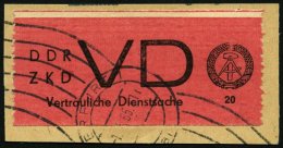 DIENSTMARKEN D VD 1I BrfStk, 1965, 20 Pf. Bräunlichrot/schwarz, Gezähnt 91/2, Mit Abart Fehlende Granne Im &Au - Sonstige & Ohne Zuordnung