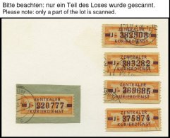 DIENSTMARKEN B D 22/3 O,BrfStk, **, Fast Nur Gestempelte Sammlung Wertstreifen Für Den ZKD In Orange/braunviolett, - Autres & Non Classés