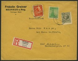 THÜRINGEN 99AYaz2 BRIEF, 1945, 30 Pf. Olivgrau, Gezähnt, Spargummierung, Dickes Papier, Fallende Papierstreifu - Other & Unclassified