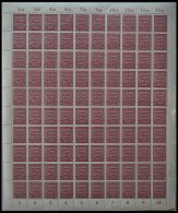 PROVINZ SACHSEN 80YII **, 1945, 15 Pf. Mittellilakarmin, Wz. 1Y, Im Bogen (100), Dabei Feld 48 Mit Abart Weißer Fl - Autres & Non Classés