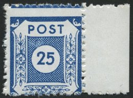 OST-SACHSEN 49F **, 1945, 25 Pf. Klotzsche, Rechtes Randsstück, Pracht, Gepr. Ströh, Mi. 250.- - Other & Unclassified