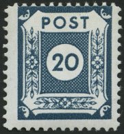 OST-SACHSEN 48aDIII **, 1945, 20 Pf. Dunkelpreußischblau Coswig, Gezähnt L 111/2, Pracht, Gepr. Ströh, M - Sonstige & Ohne Zuordnung