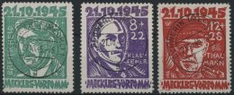 MECKLENBURG-VORPOMMERN 20-22a O, 1945, Faschismus, Prachtsatz, Gepr. Kramp, Mi. 240.- - Other & Unclassified