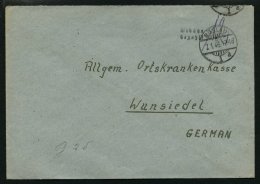 ALL. BES. GEBÜHR BEZAHLT RÖSLAU, 2.1.46, Kleiner L2 Gebühr Bezahlt, Auf Brief, Pracht - Other & Unclassified