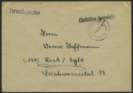 ALL. BES. GEBÜHR BEZAHLT ROSENHEIM 1, 14.8.48, L1 Gebühr Bezahlt, Drucksachenbrief, Pracht - Other & Unclassified