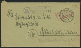 ALL. BES. GEBÜHR BEZAHLT PLAUEN (VOGTL), 2.11.45, Roter R2 Gebühr Bezahlt, Prachtbrief - Other & Unclassified