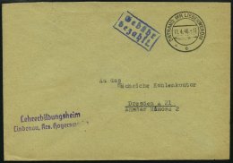 ALL. BES. GEBÜHR BEZAHLT ORTRAND (KR LIEBENWERDA), 11.4.46, Blauer R2 Gebühr Bezahlt, Prachtbrief - Other & Unclassified