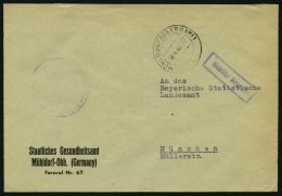 ALL. BES. GEBÜHR BEZAHLT MÜHLDORF (OBERBAYERN), 18.4.46, R1 Gebühr Bezahlt, Prachtbrief - Other & Unclassified