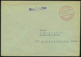 ALL. BES. GEBÜHR BEZAHLT LEUTKIRCH, 16.5.51, Roter K2 Gebühr Bezahlt, Auf Drucksache, Pracht - Other & Unclassified