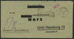 ALL. BES. GEBÜHR BEZAHLT HEIDELBERG, 21.2.46, Roter L2 Gebühr Bezahlt, Lottobrief, Feinst - Other & Unclassified