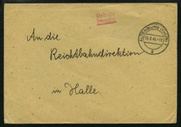 ALL. BES. GEBÜHR BEZAHLT ALTENBURG (THÜR), 15.8.45, Kleiner Roter Unterstrichener L2 Gebühr Bezahlt Auf B - Other & Unclassified