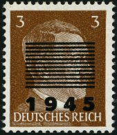 NETZSCHKAU-REICHENBACH 2P **, Probedruck: 1945, 3 Pf. Rötlichbraun Mit 12 Waagerechten Strichen Und 1945, Pracht, G - Privatpost