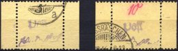 GROSSRÄSCHEN 3S,6S O, 1945, 5 Und 10 Pf. Gebührenmarke Aus Streifen, 2 Prachtwerte, Fotoattest Zierer, Mi. 900 - Privatpost