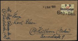 GROSSRÄSCHEN-VORLÄUFER V 11I BRIEF, 1945, 15 Pf. Zollformular, Nur Eine Wertangabe, Auf Nicht Gelaufenem Umsch - Private & Local Mails