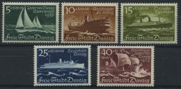 FREIE STADT DANZIG 284-88 **, 1938, Schiffe, Prachtsatz, Mi. 65.- - Sonstige & Ohne Zuordnung