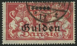 FREIE STADT DANZIG 189I O, 1923, 1 G. Auf 1 Mio. M. Lilarot Mit Abart Schrägstrich Durch K Von Mark, Pracht, Gepr. - Sonstige & Ohne Zuordnung