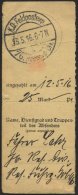 DT. FP IM BALTIKUM 1914/18 K.D. FELDPOSTEXP. 76. RESERVE DIV. A, 13.5.16, Auf Empfängerabschnitt Für Feldpost- - Lettonie