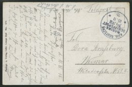 MSP VON 1914 - 1918 32 (Kleiner Kreuzer ROSTOCK), 10.11.1915, Feldpost-Ansichtskarte Von Bord Der Rostock, Pracht - Maritime