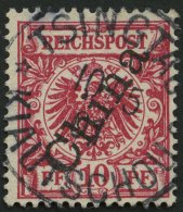 KIAUTSCHOU M 3IIb O, 1901, 10 Pf. Lilarot Steiler Aufdruck, Stempel TSINGTAU KIAUTSCHOU *a, Pracht, Gepr. Jäschke-L - Kiautchou