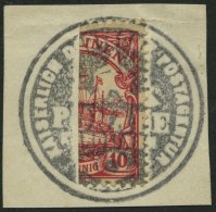 KAROLINEN 9H BrfStk, 1905, 10 Pf. Halbiert 1. Ponape-Ausgabe, Prachtbriefstück, Mi. 70.- - Caroline Islands