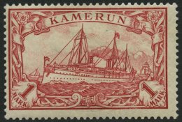 KAMERUN 16 *, 1900, 1 M. Rot, Ohne Wz., Falzreste, Pracht, Mi. 80.- - Kamerun