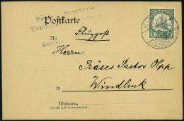 DSWA 25 BRIEF, 21.5.1914, 5 Pf. Grün Auf Karte Mit Stempel KARIBIB Und Nebenstempel Erste Flugpost Deutsch * S&uuml - Deutsch-Südwestafrika