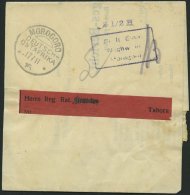 DEUTSCH-OSTAFRIKA Brief , 1915, MOROGORO, 17.11.15, Violetter Barfrankierungsstempel 21/2 H Auf Streifband Nach Tabora, - Deutsch-Ostafrika