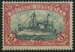 DEUTSCH-OSTAFRIKA 39IIB **, 1919, 3 R. Rot/grünschwarz, Mit Wz., Kriegsdruck, Gezähnt B, Postfrisch, Pracht, M - Afrique Orientale