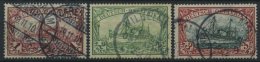 DEUTSCH-OSTAFRIKA 19-21a O, 1901, 1 - 3 R. Kaiseryacht, 3 Werte Feinst/Pracht, Mi. 390.- - Afrique Orientale