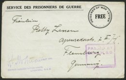 DEUTSCH-NEUGUINEA 1918, Vordruckfaltbrief Aus Dem Lager HOLDSWORTHY Nach Flensburg Mit Blauem Zensurstempel GERMAN CONCE - German New Guinea