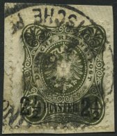DP TÜRKEI 5b BrfStk, 1887, 21/2 PIA. Auf 50 Pf. Oliv Auf Briefstück, Feinst, Mi. 100.- - Turquie (bureaux)