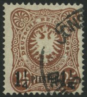 DP TÜRKEI 4b O, 1887, 11/4 PIA. Auf 25 Pf. Orangebraun, Rückseitige Schürfung Sonst Pracht, Gepr. Jä - Turquie (bureaux)