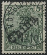 DP CHINA 9 O, 1900, 5 Pf. Handstempelaufdruck Mit Sehr Seltenem K1 K.D. FELD-POSTSTATION No. 10 (KAIPING), Feinst, R!, F - Deutsche Post In China