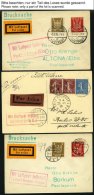 LUFTPOSTBESTÄTIGUNGSSTPL 1921-1934, Sammlung Luftpostbestätigungsstempel Von 67 Belegen, Dabei Altona (Elbe), - Airplanes