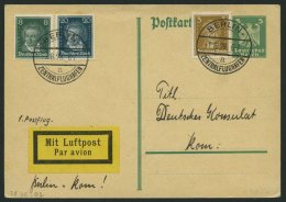 ERST-UND ERÖFFNUNGSFLÜGE 28.35.02 BRIEF, 1.6.1928, Berlin-Rom, Prachtkarte - Zeppelins
