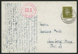 DO-X LUFTPOST 66. BRIEF, 17.10.1932, Deutschlandrundflug, DO X-Fotokarte Mit Rotem K1 Erinnerungskarte DO.X 1932, Pracht - Briefe U. Dokumente