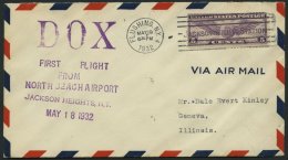 DO-X LUFTPOST 60.USA BRIEF, 19.05.1932, Erinnerungsbeleg Aus New York Zum DO X Abflug, Prachtbrief - Lettres & Documents