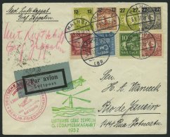 ZULEITUNGSPOST 177B BRIEF, Schweden: 1932, 6. Südamerikafahrt, Anschlußflug Ab Berlin, Prachtbrief - Zeppelins