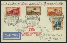 ZULEITUNGSPOST 207Ba BRIEF, Saargebiet: 1933, Italienfahrt, Postabgabe Rom, Prachtbrief - Airmail & Zeppelin