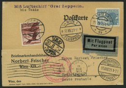 ZULEITUNGSPOST 30Aa BRIEF, Österreich: 1929, Weltrundfahrt, Bis Tokio, Prachtkarte - Zeppelins