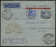 ZULEITUNGSPOST 150 BRIEF, Niederlande: 1932, 3. Südamerikafahrt, Bedarfsbrief, Pracht - Zeppelins